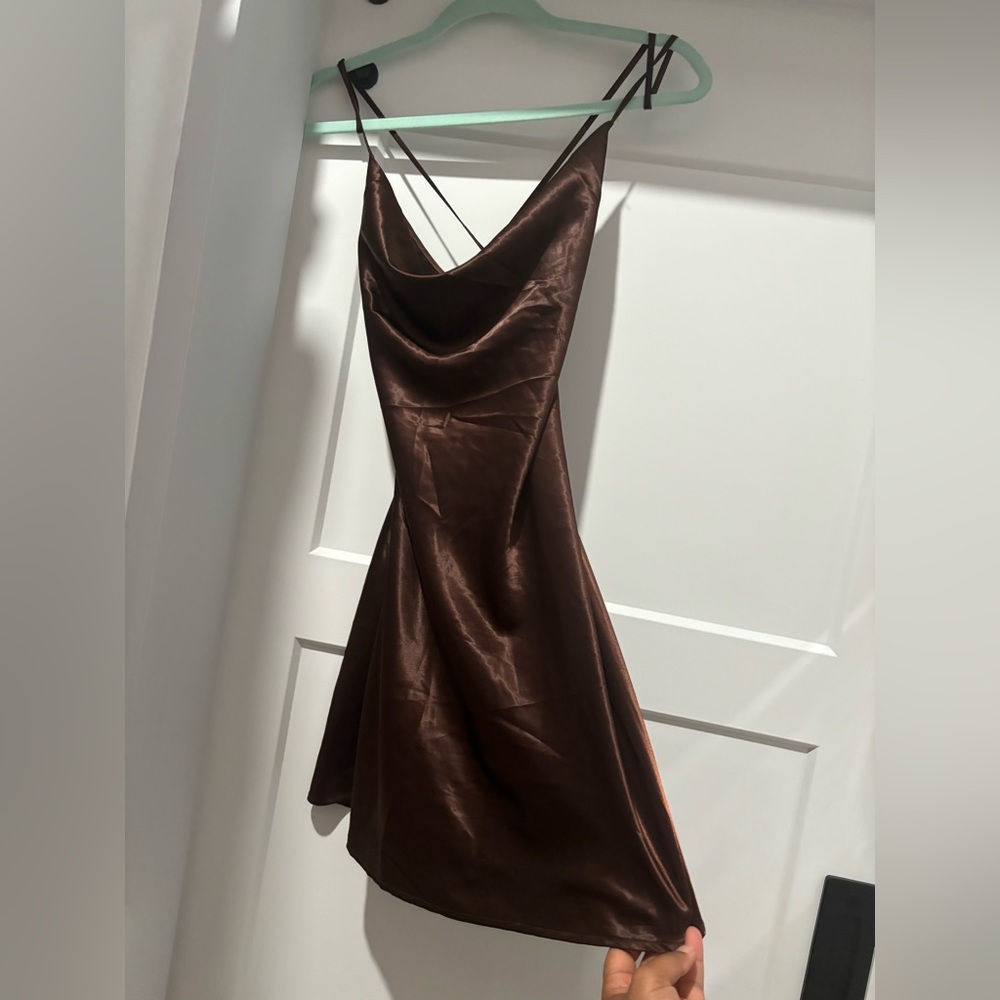 Brown slip dress from H & M